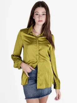 Solada Camicia donna a maniche lunghe effetto raso