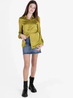 Solada Camicia donna a maniche lunghe effetto raso