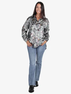 Solada Camicia donna a maniche lunghe con stampa disegni