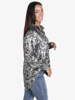 Solada Camicia donna a maniche lunghe con stampa disegni