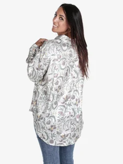 Solada Camicia donna a maniche lunghe con stampa disegni