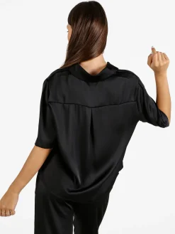 Solada Camicia donna a maniche corte effetto raso