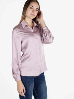 Solada Camicia donna a maniche lunghe effetto raso