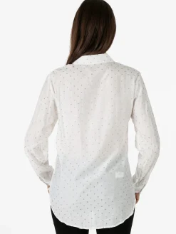 Solada Camicia donna a pois con taschino - bianco