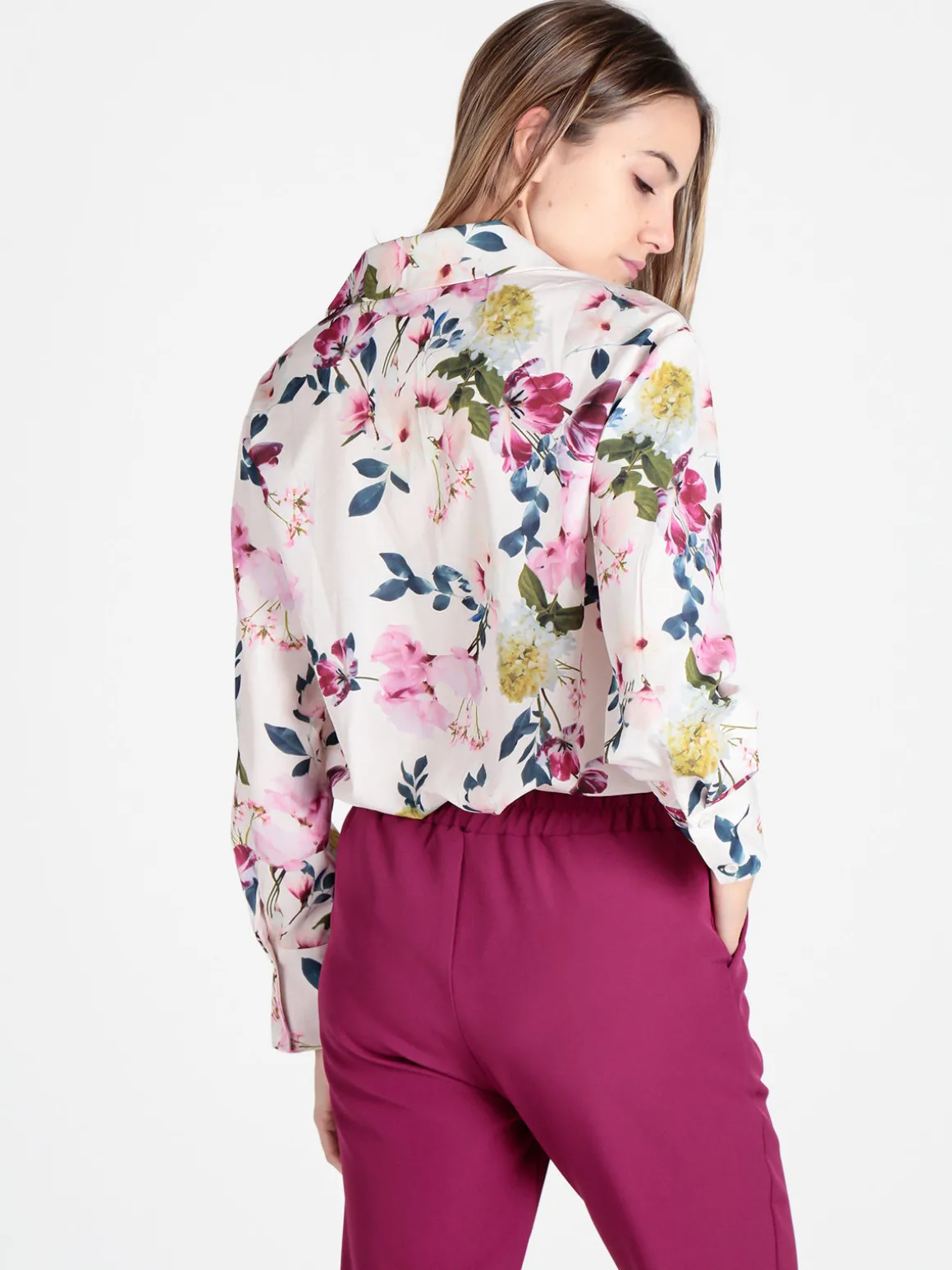 Solada Camicia donna fiorata a maniche lunghe