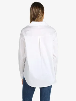Solada Camicia donna in cotone oversize a maniche lunghe - nero