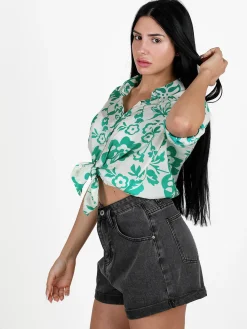 Solada Camicia donna in misto cotone con stampe