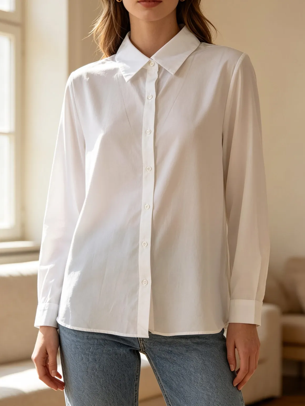 Solada Camicia donna leggera a maniche lunghe - bianco