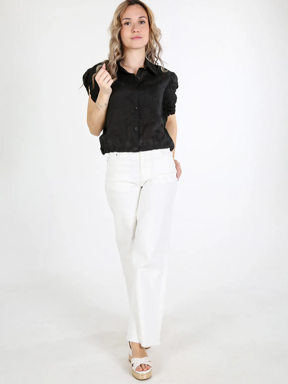 Solada Camicia donna oversize a maniche corte