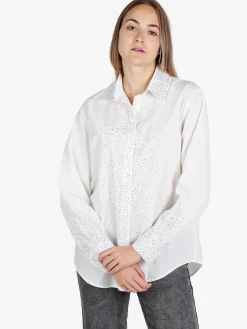 Solada Camicia donna oversize con strass