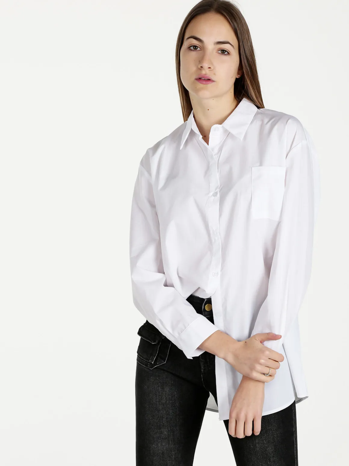 Solada Camicia donna oversize con taschino