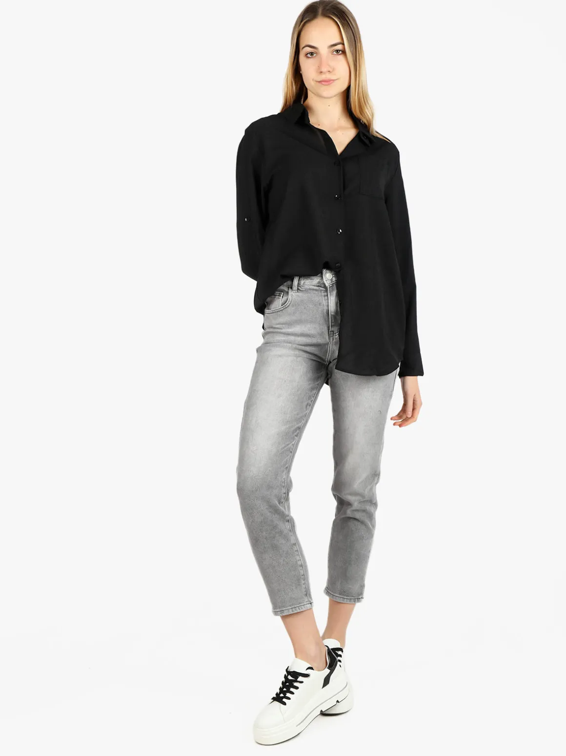 Solada Camicia donna oversize con taschino