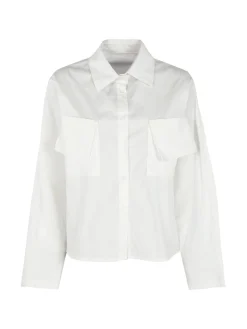 Solada Camicia donna oversize in cotone con tasche