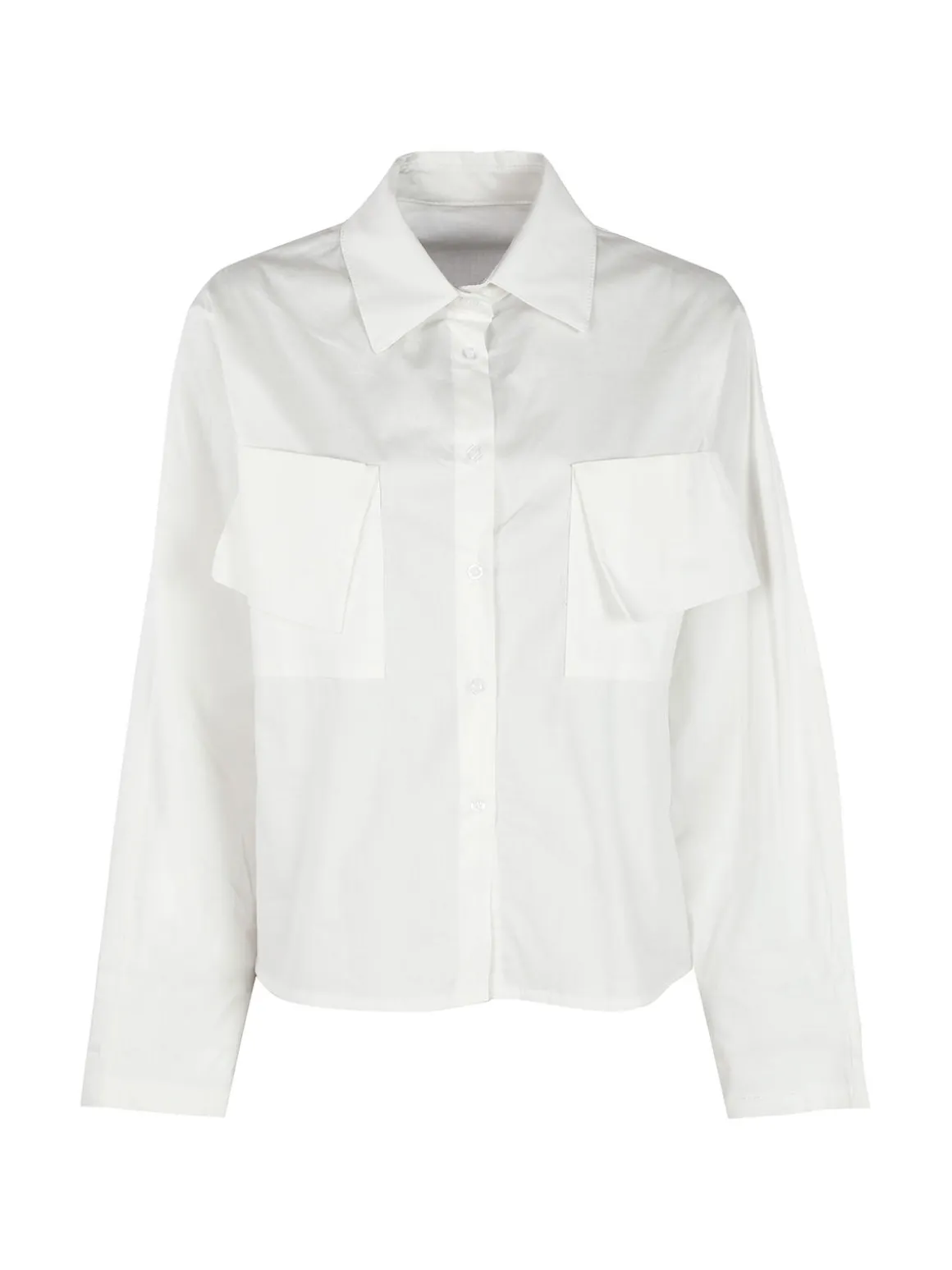Solada Camicia donna oversize in cotone con tasche