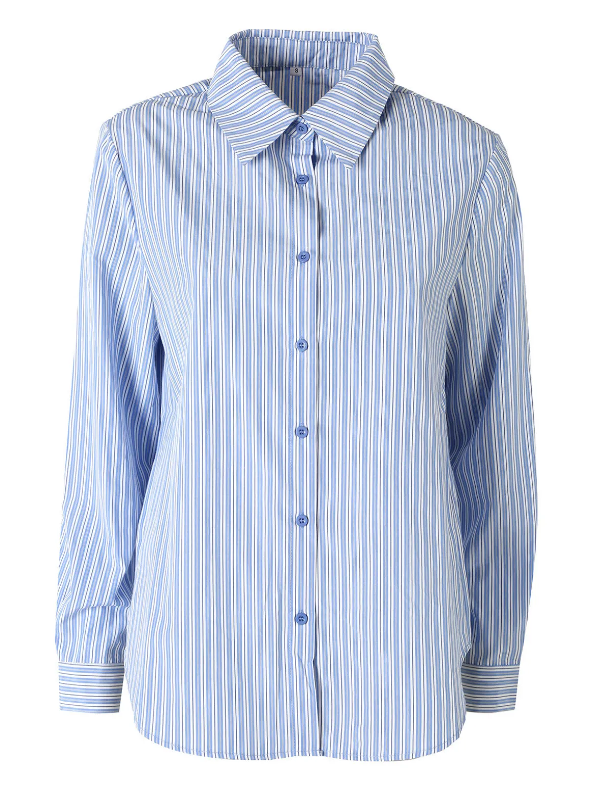 Solada Camicia donna rigata a maniche lunghe - azzurro