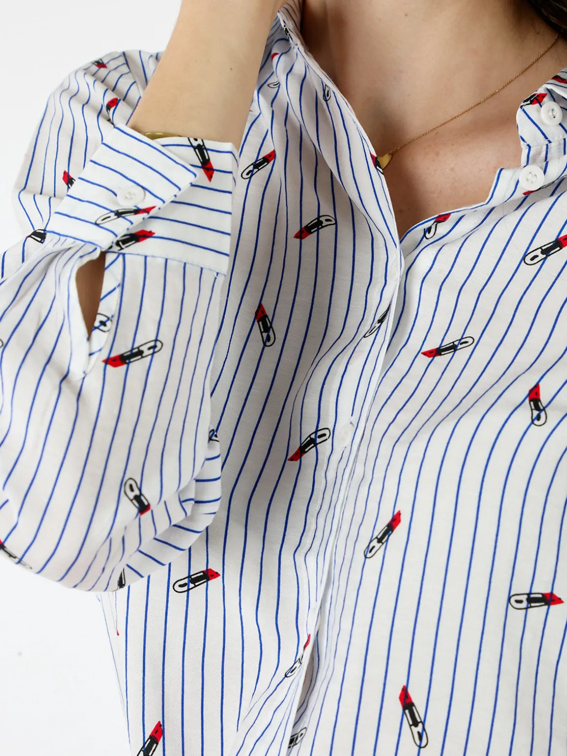 Solada Camicia donna rigata a maniche lughe - multicolore