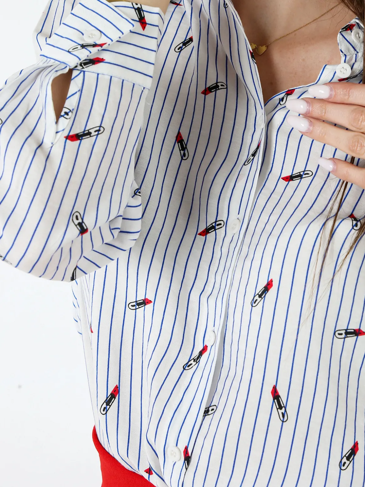 Solada Camicia donna rigata a maniche lughe - multicolore