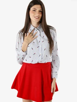 Solada Camicia donna rigata a maniche lughe - multicolore