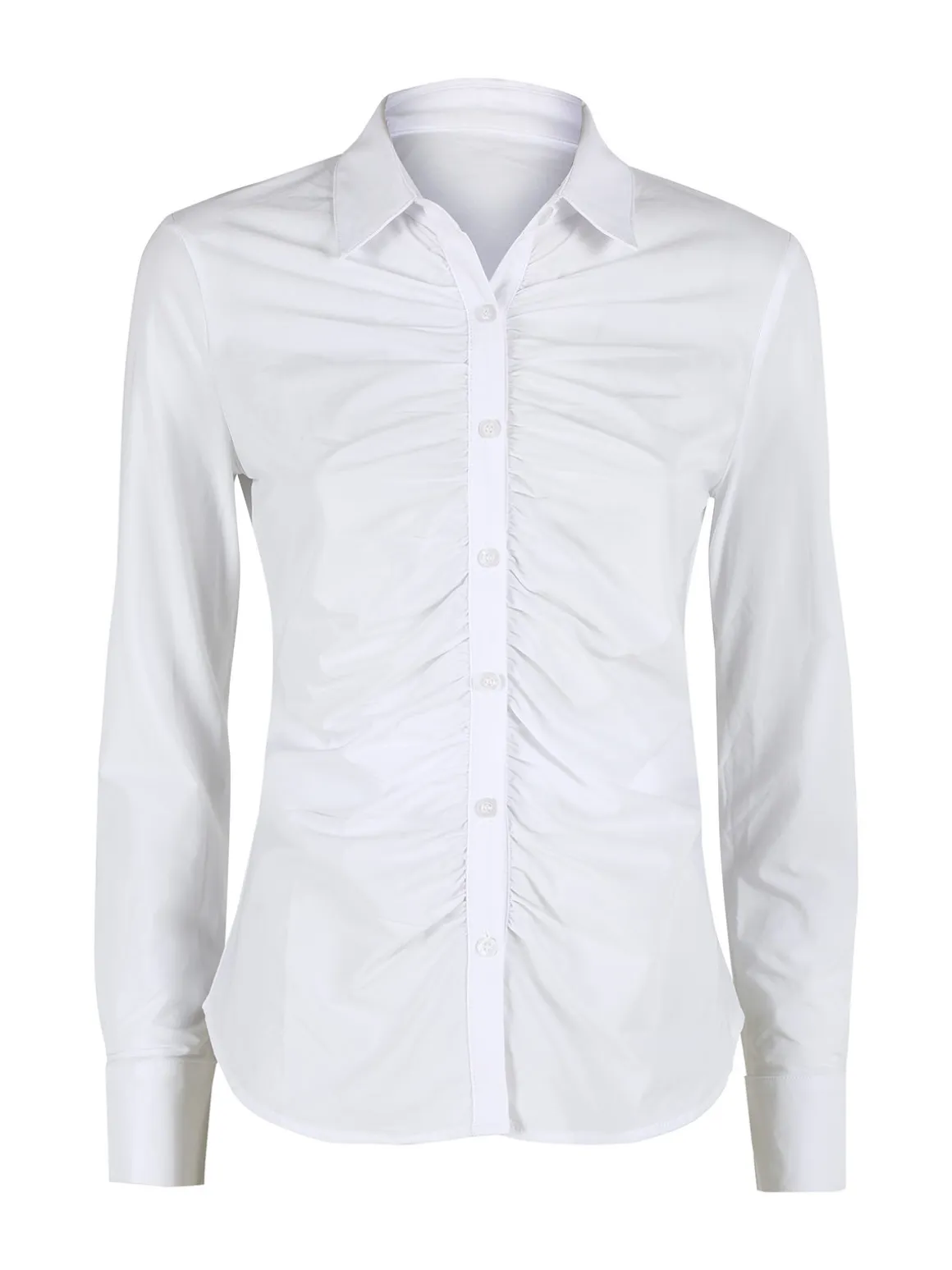 Solada Camicia donna slim a maniche lunghe - bianco
