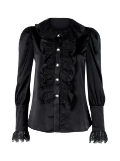 Solada Camicia elegante da donna con rouge in pizzo