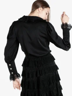 Solada Camicia elegante da donna con rouge in pizzo