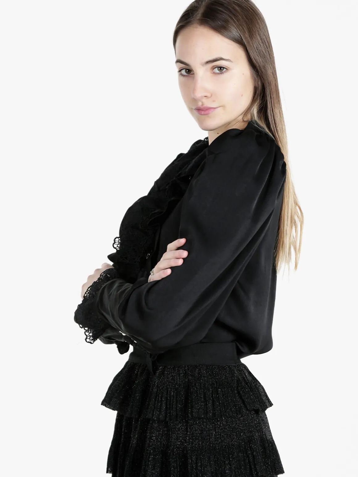 Solada Camicia elegante da donna con rouge in pizzo