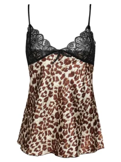 Solada Canotta intima leopardata con pizzo