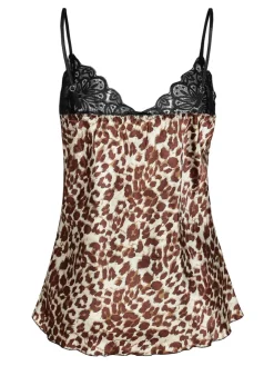 Solada Canotta intima leopardata con pizzo