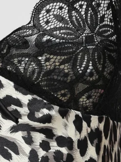 Solada Canotta intima leopardata con pizzo