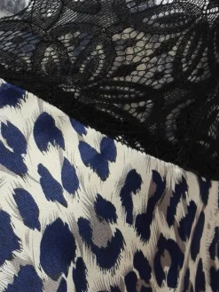Solada Canotta intima leopardata con pizzo