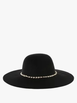 Solada Cappello a tesa larga con perle