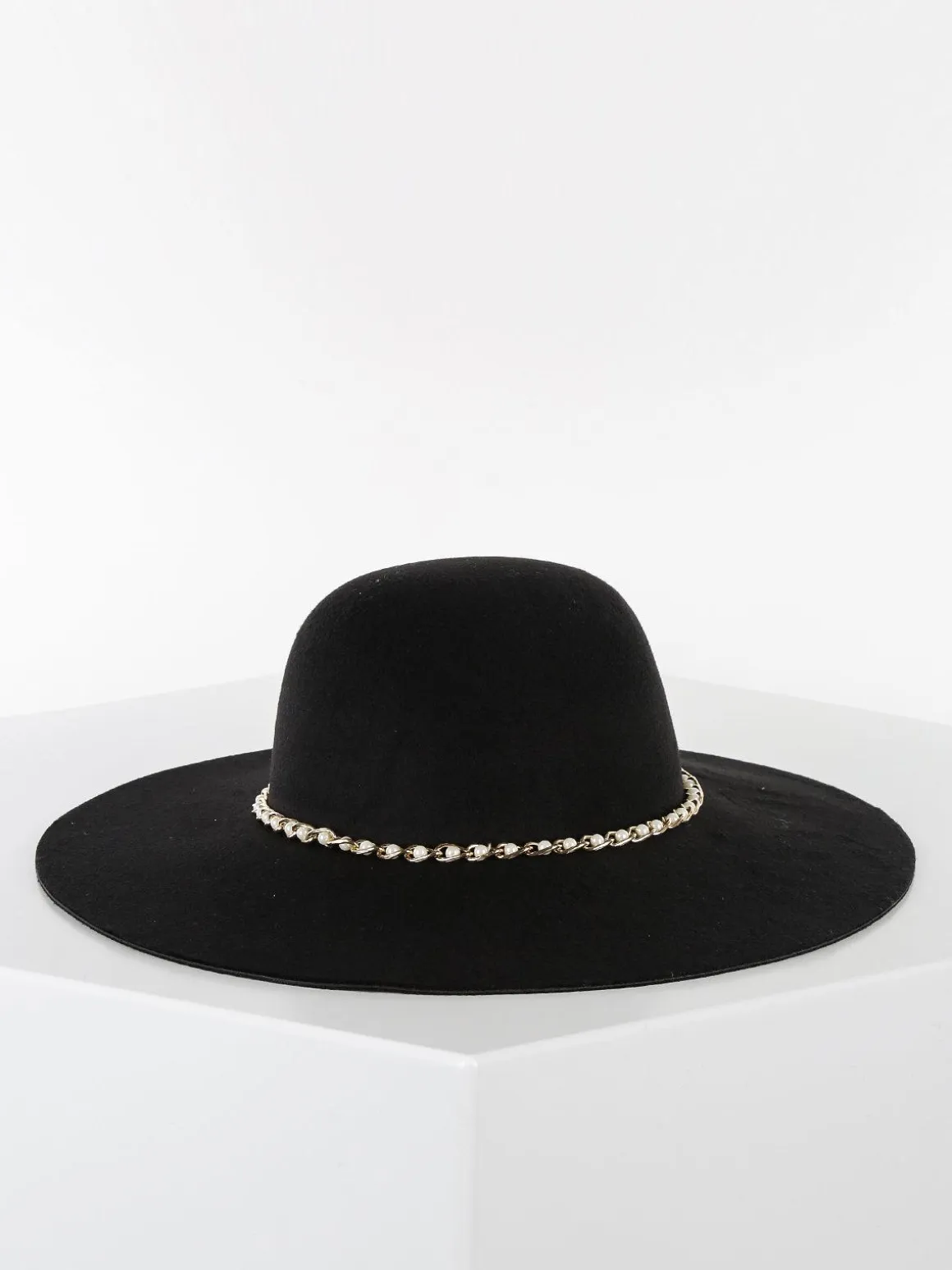 Solada Cappello a tesa larga con perle
