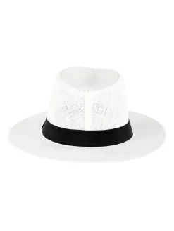Solada Cappello panama di carta con nastro