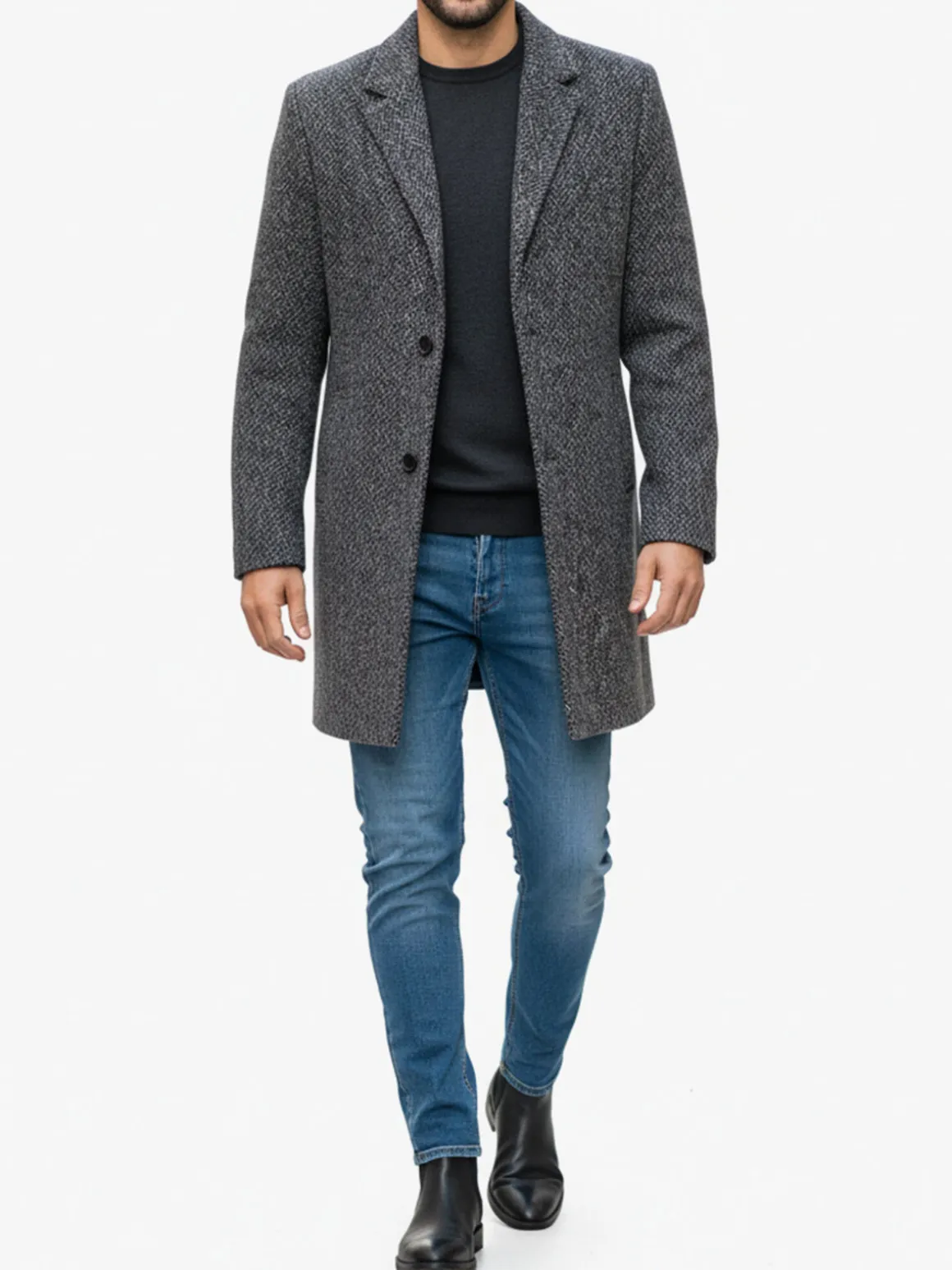 Solada Cappotto classico da uomo effetto lana