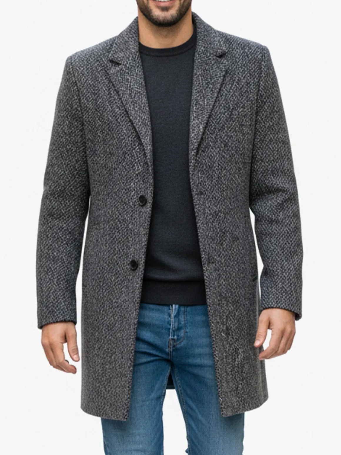 Solada Cappotto classico da uomo effetto lana