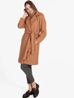Solada Cappotto donna con cintura e bottoni a doppiopetto
