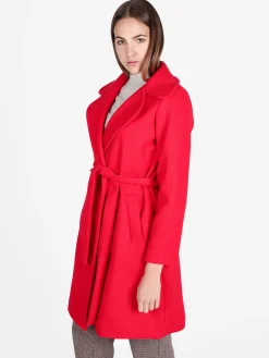 Solada Cappotto donna con cintura e bottoni a doppiopetto