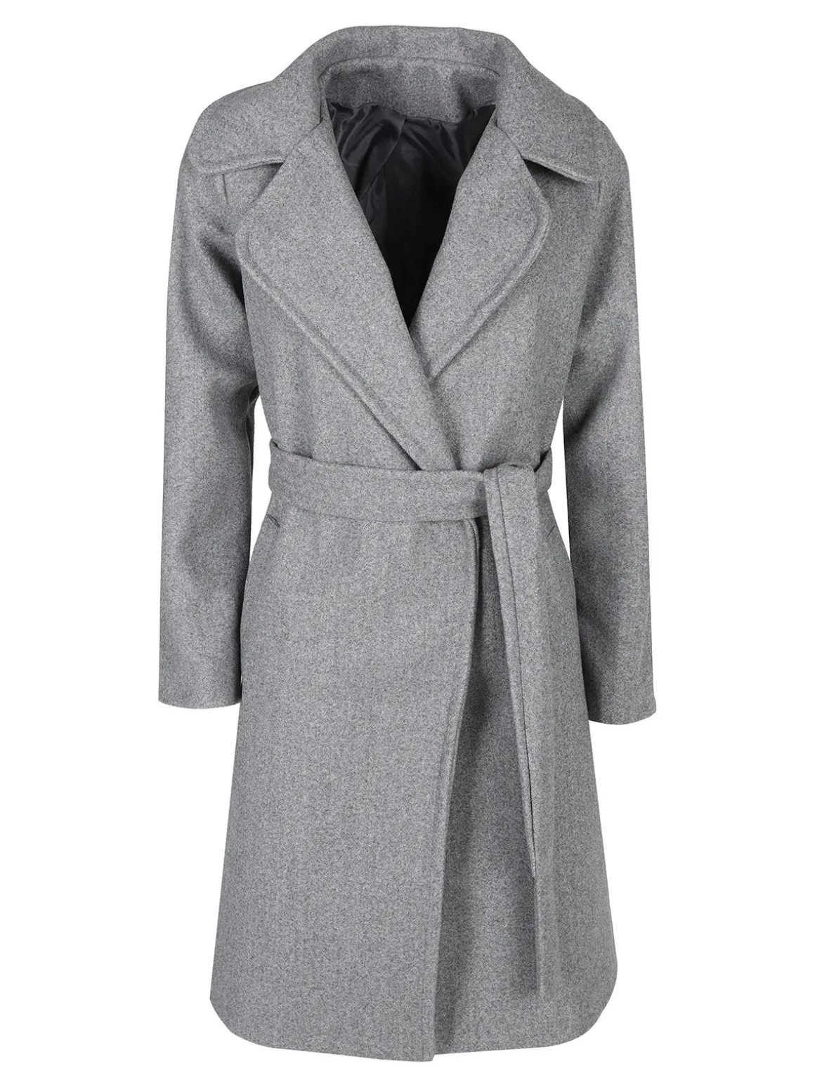 Solada Cappotto donna con cintura e bottoni a doppiopetto