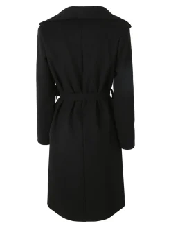 Solada Cappotto donna midi a doppiopetto - nero
