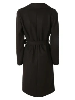 Solada Cappotto donna midi a doppiopetto - moro