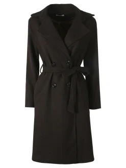Solada Cappotto donna midi a doppiopetto - moro