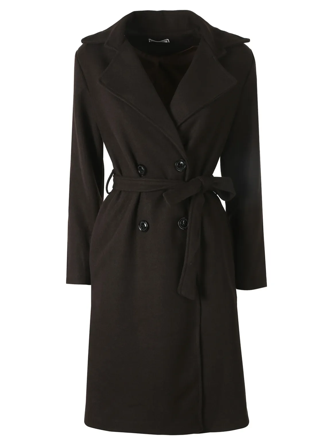 Solada Cappotto donna midi a doppiopetto - moro
