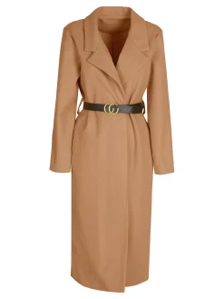 Solada Cappotto lungo classico donna con cintura