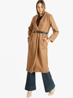Solada Cappotto lungo classico donna con cintura
