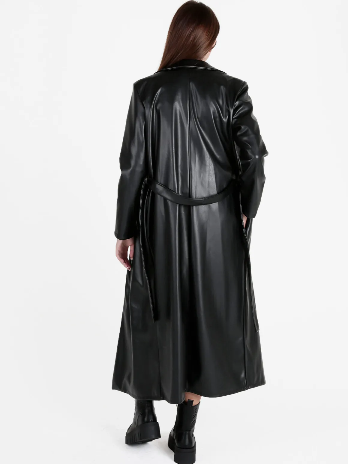 Solada Cappotto lungo da donna in ecopelle