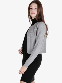 Solada Cardigan aperto da donna in maglia con strass
