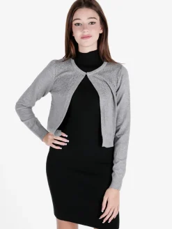 Solada Cardigan aperto da donna in maglia con strass