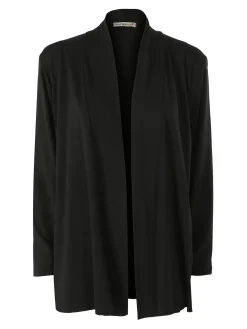 Solada Cardigan donna a maniche lunghe in viscosa - nero