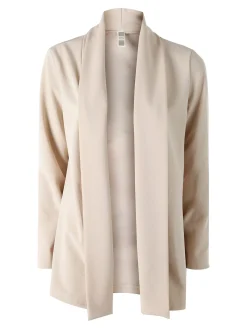 Solada Cardigan donna aperto a maniche lunghe - beige
