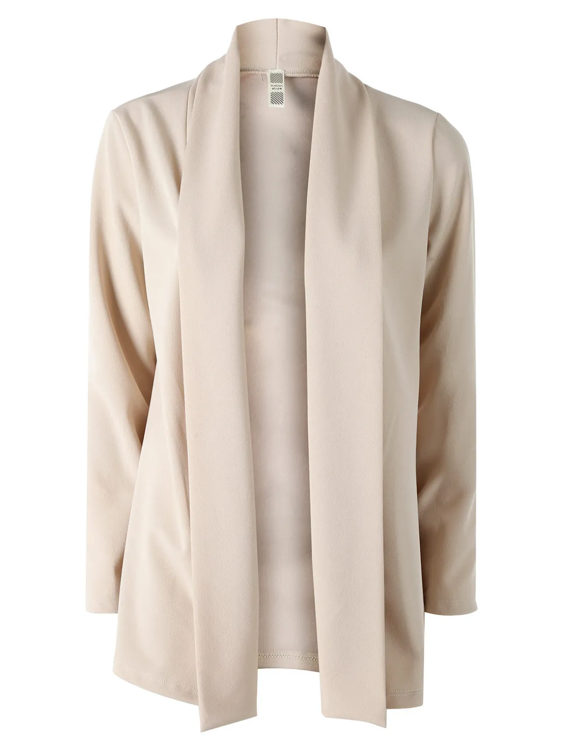 Solada Cardigan donna aperto a maniche lunghe - beige